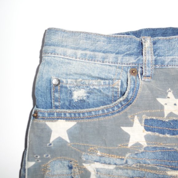 Ralph Lauren Denim Supply American Jeans Flag 4 July Shorts 27 - Picture 4 of 7